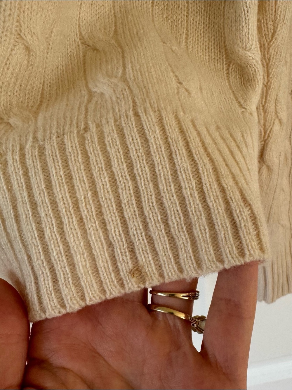 Ralph Lauren Polo Sweater merino wool cricket v neck vtg old money cable knit - Picture 10 of 12